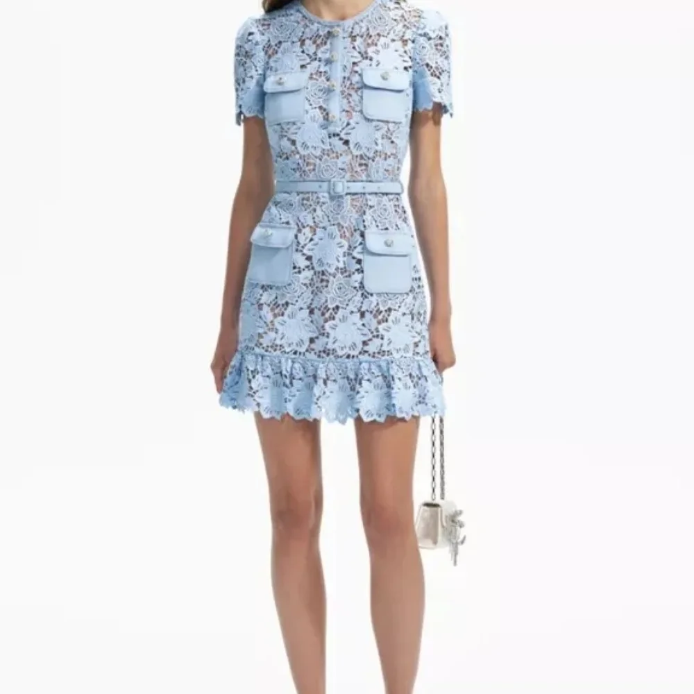 Elegant Blue Lace Dress - Picture 2 of 7